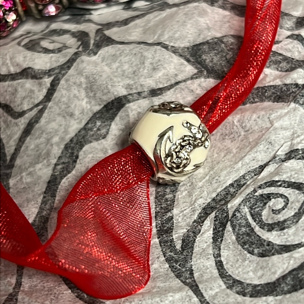 BRIGHTON Ahoy Anchor Bead - White NEW